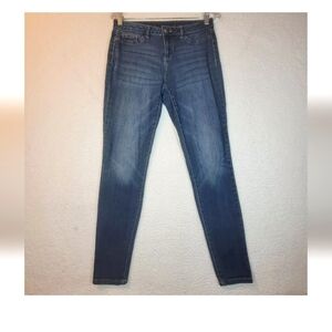 Faded Glory Women's Size 6 Skinny Jeans Blue Stretch Dark Wash 29X29 Mid Rise